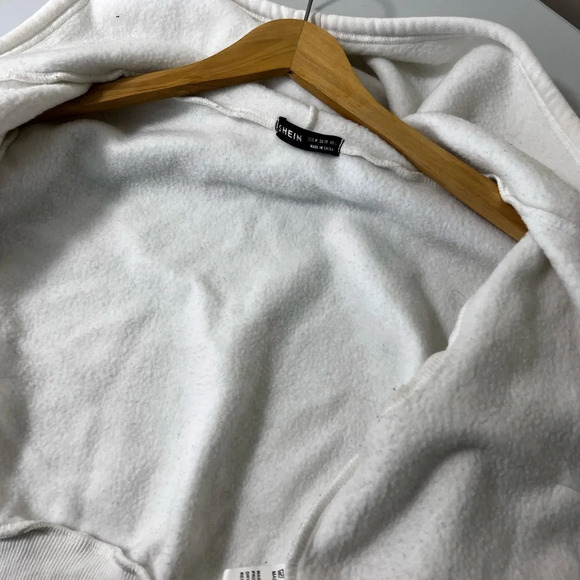 SHEIN White Hoodie Size M - Picture 4 of 6